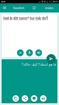 Arabic-Swedish Translator android App screenshot 2